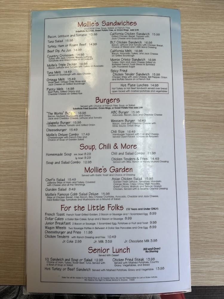 Mollie's Kountry Kafe Menu image 2